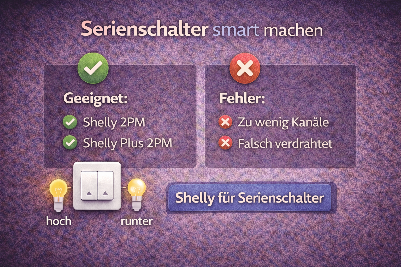 Serienschalter smart machen – welchen Shelly brauche ich wirklich?