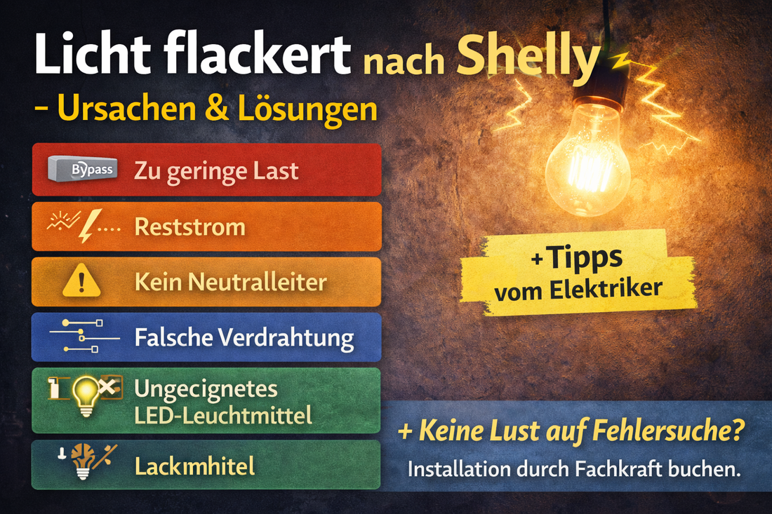 Licht flackert nach Shelly – Ursachen & Lösungen aus der Praxis