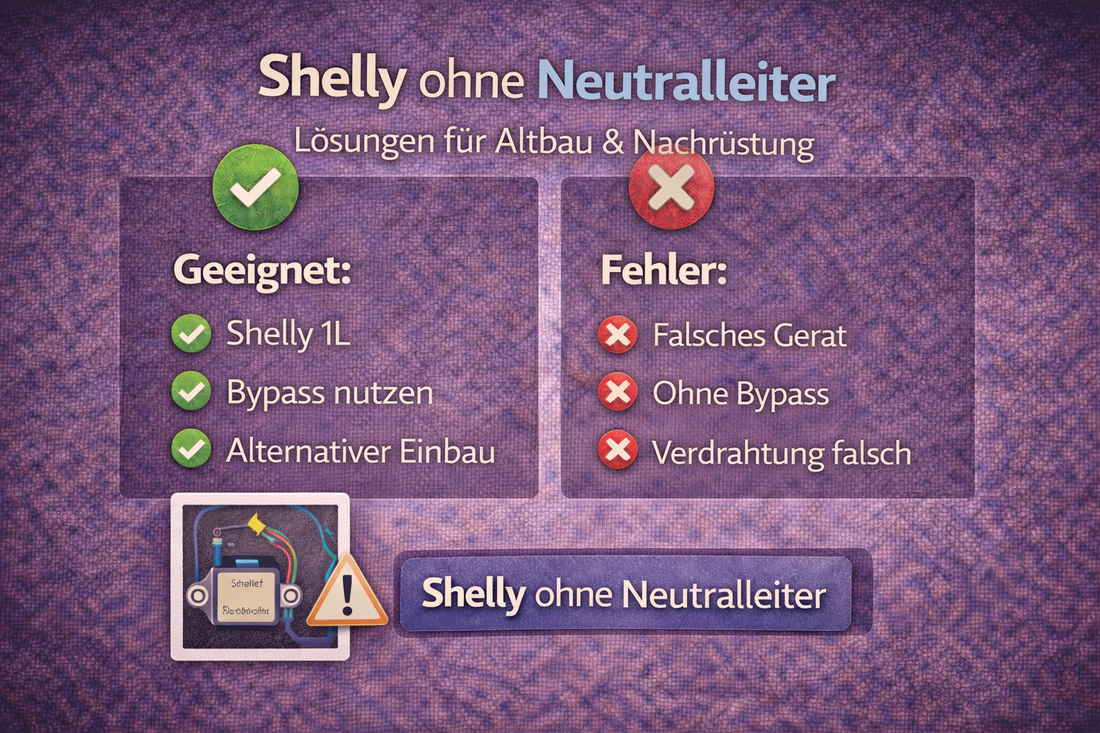 Shelly ohne Neutralleiter – Lösungen für Altbau & Nachrüstung