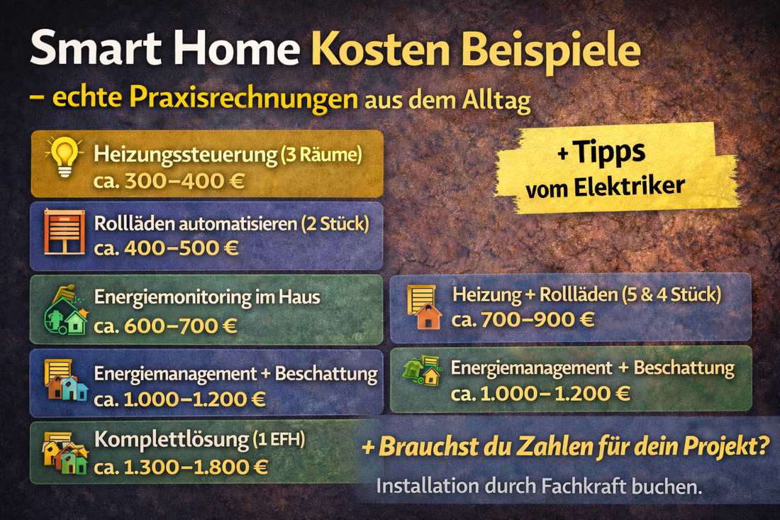 Smart Home Kosten Beispiele – echte Praxisrechnungen aus dem Alltag