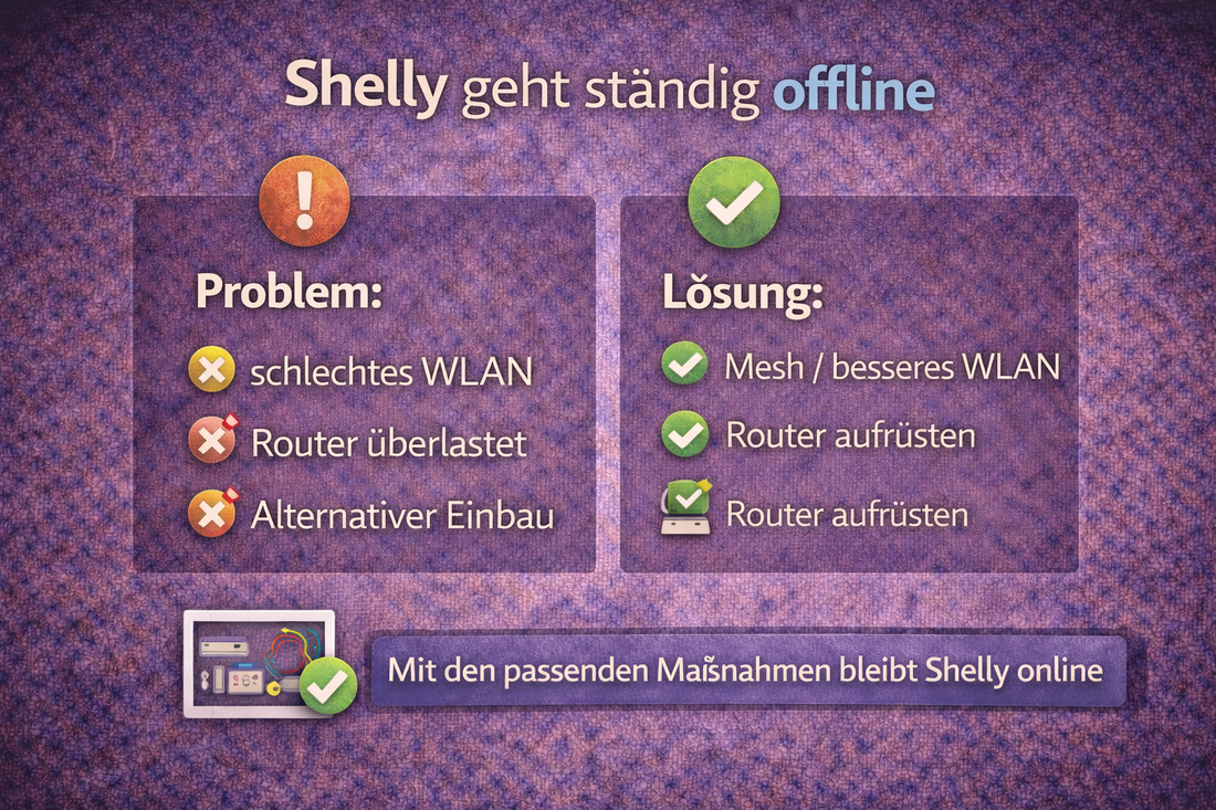 Shelly geht ständig offline – Ursachen und Lösungen aus der Praxis
