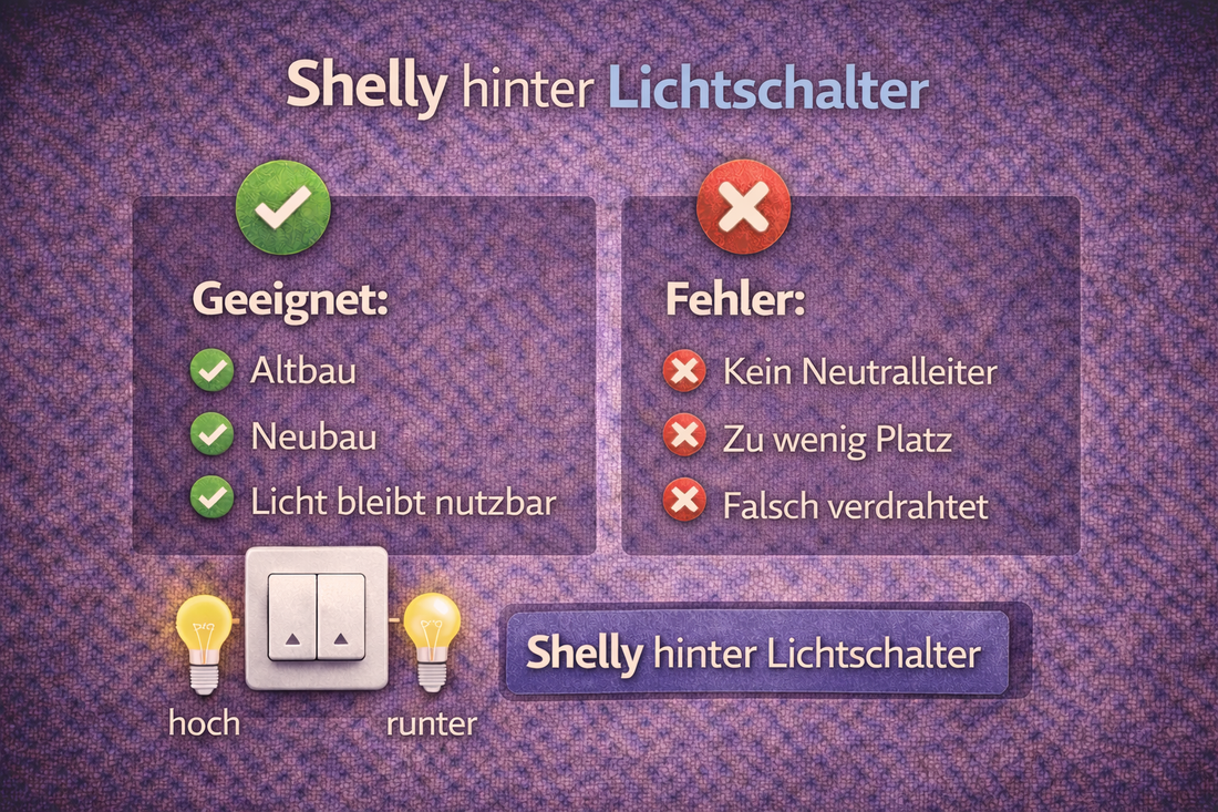 Shelly hinter Lichtschalter einbauen – Anleitung für Altbau & Neubau
