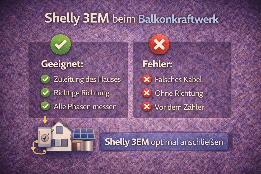 Shelly 3EM beim Balkonkraftwerk mit Speicher – richtig einbauen und verstehen