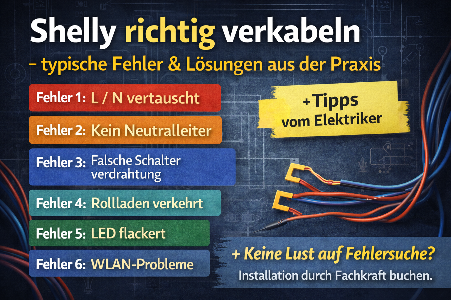 Shelly richtig verkabeln – typische Fehler & Lösungen aus der Praxis