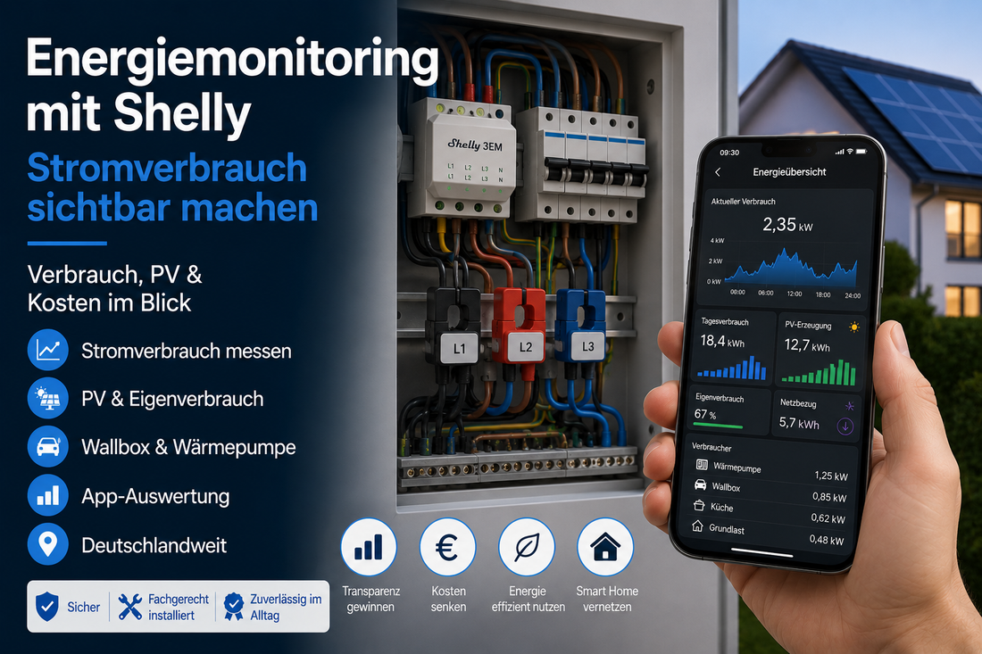 Energiemonitoring mit Shelly – Stromverbrauch messen