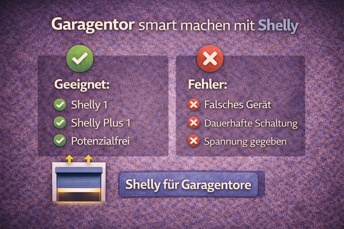Garagentor mit Shelly steuern – so funktioniert die richtige Verdrahtung