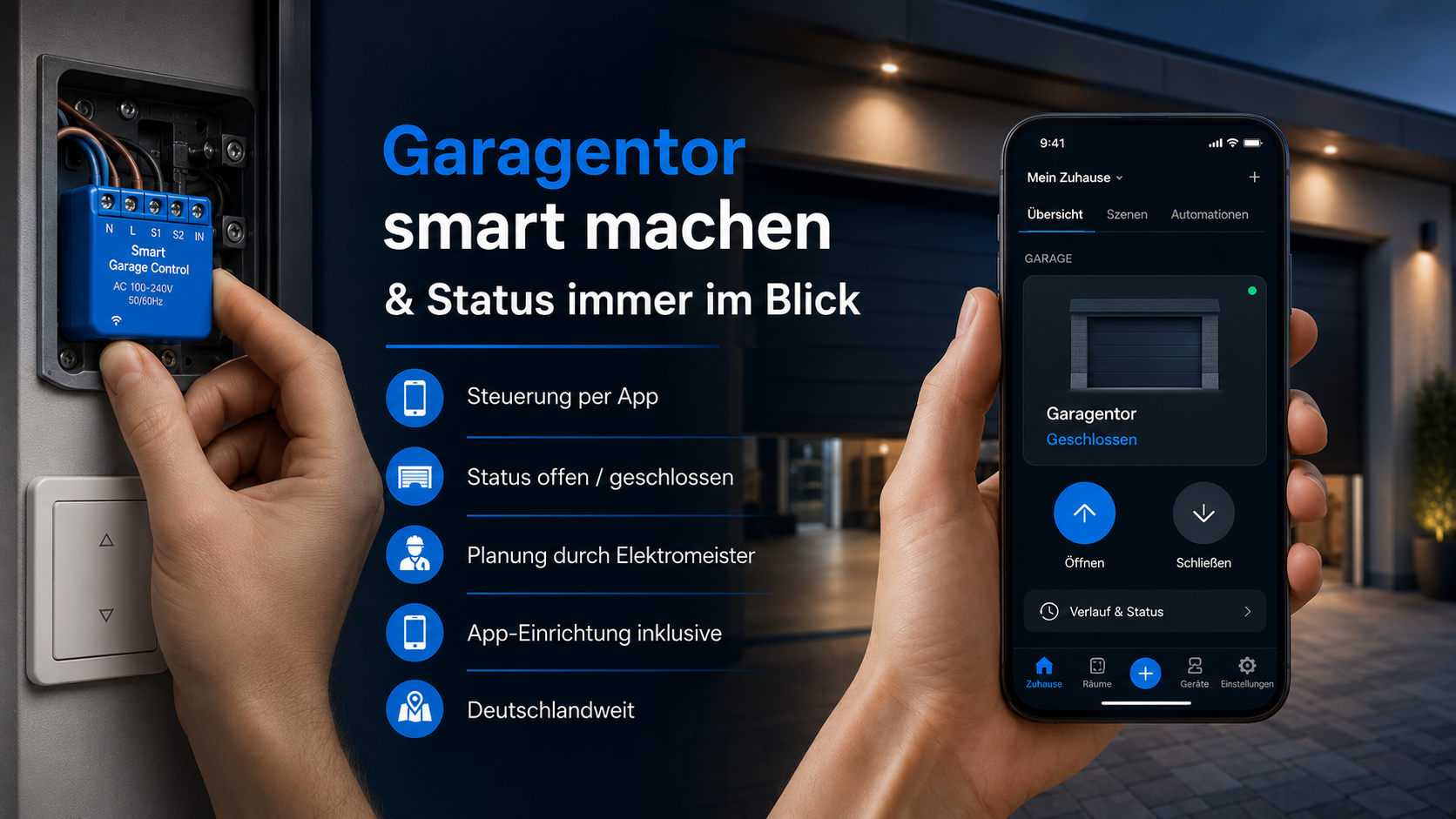 Garagentor smart machen – inkl. Installation & App-Einrichtung
