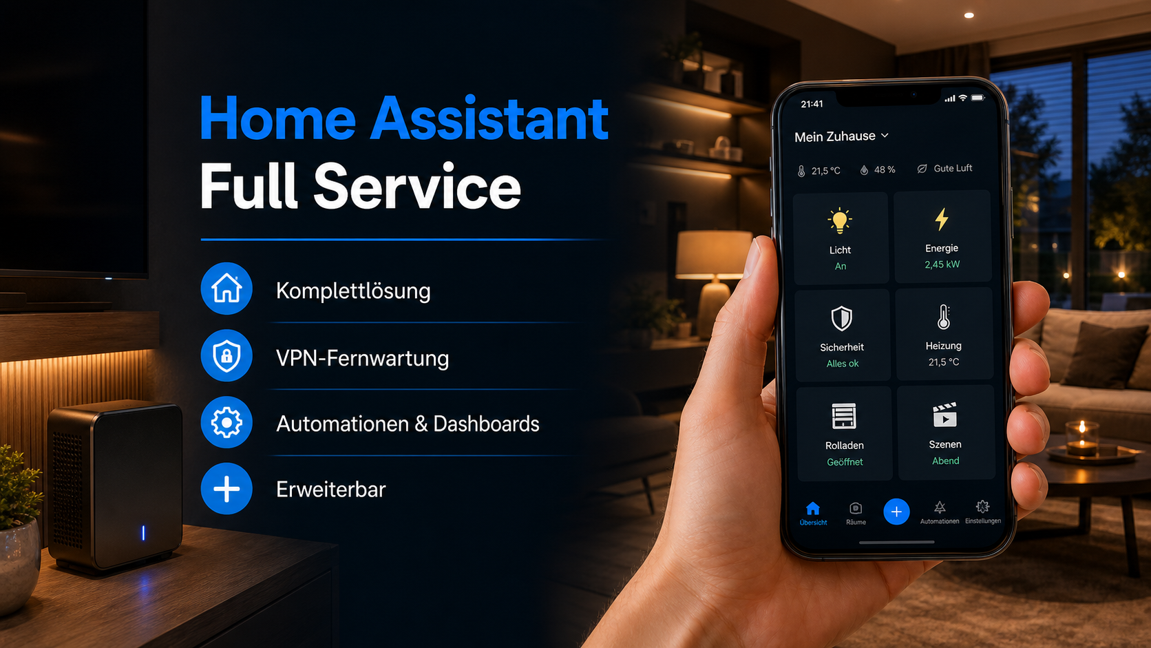 Home Assistant Full Service – Ihre Smart-Home-Zentrale fertig eingerichtet